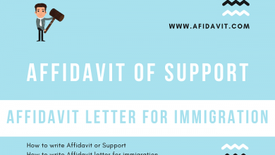 Affidavit of Support - Affidavit letter for immigration