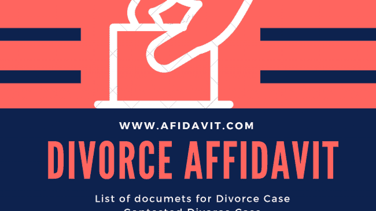 Divorce Affidavit - Affidavit of Service - How to write Affidavit for  Divorce? - Affidavit