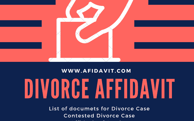 Divorce Affidavit
