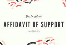 How to write an affidavit of Support
