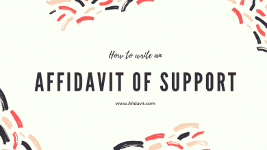 How to write an affidavit of Support