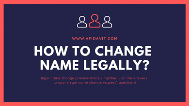 how to change name legally - legal name change process - affidavit of name change - certificate of name change