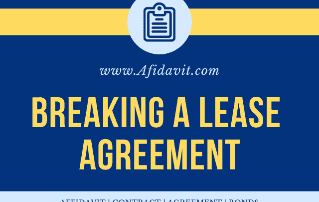 breaking a lease agreement
