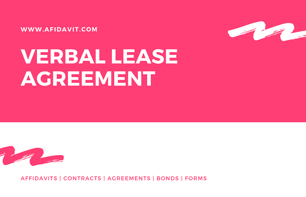 verbal lease agreement
