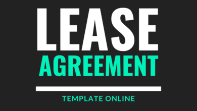 One Page Lease Agreement Template
