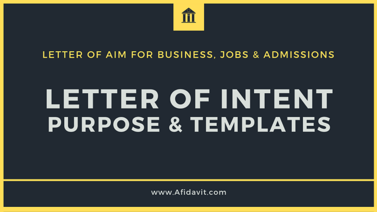 Job Letter Of Intent from afidavit.com