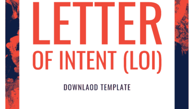 Letter of intent (LOI) template sample example download