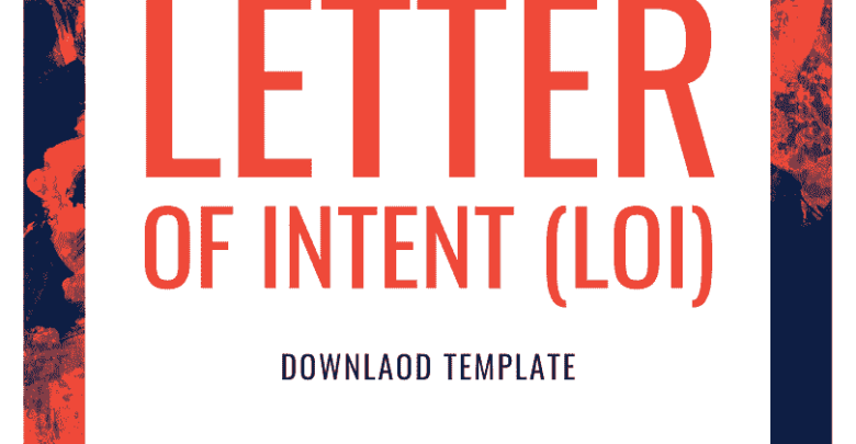 Letter of intent (LOI) template sample example download