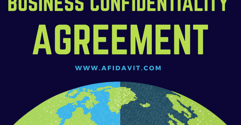 Business Confidentiality Agreement Template