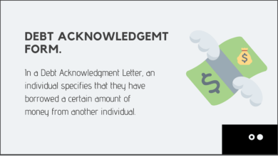 Debt Acknowledgment form