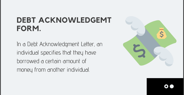 Debt Acknowledgment form