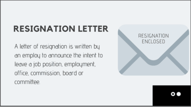 Letter of Resignation template