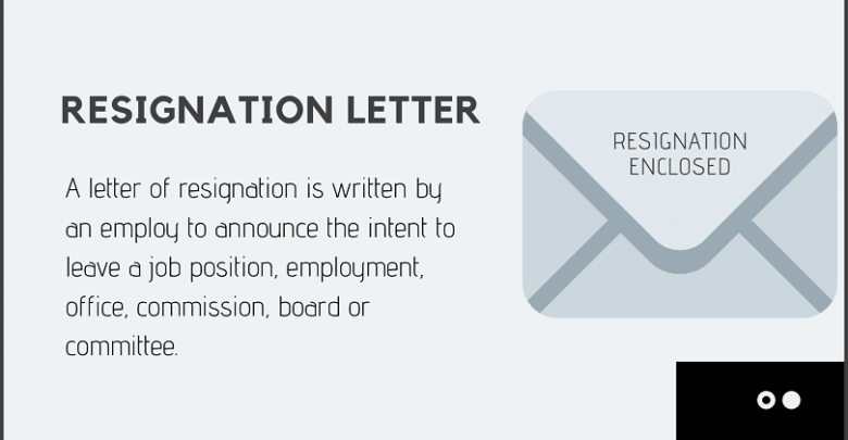 Letter of Resignation template
