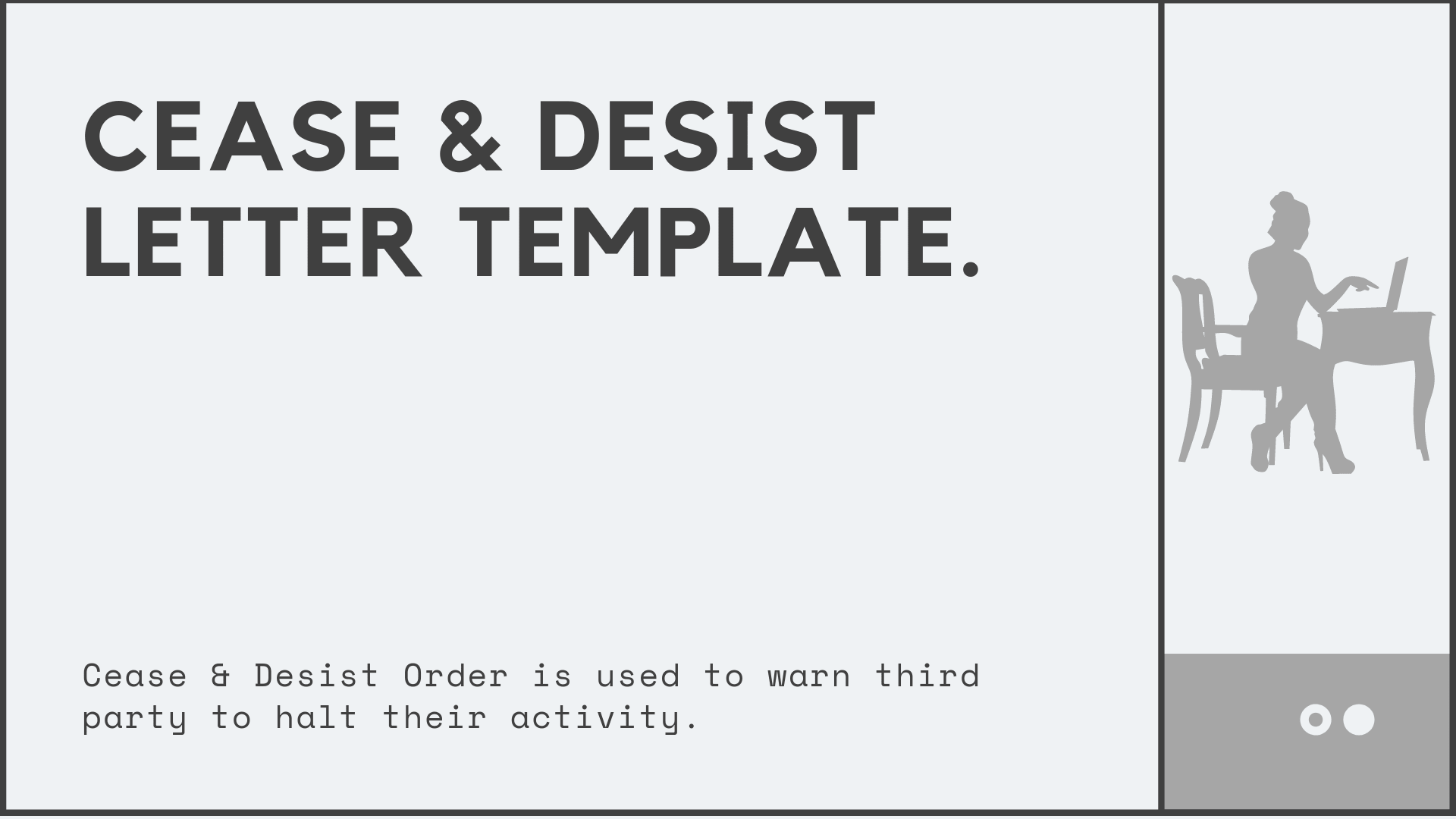 Cease And Desist Order Information And Template Afidavit