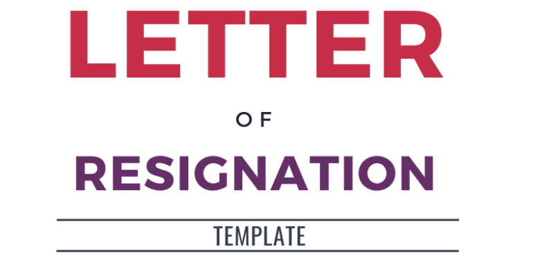 Letter of Resignation Template