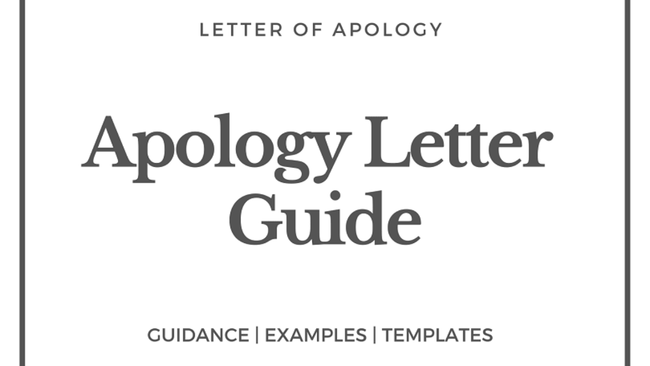 Sample Letter Of Apologize from afidavit.com