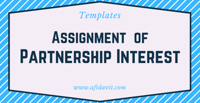 Assignment of Partnership Interest Document Format Download, Form, Template, Sample - Partnership Interest Assignment Word File