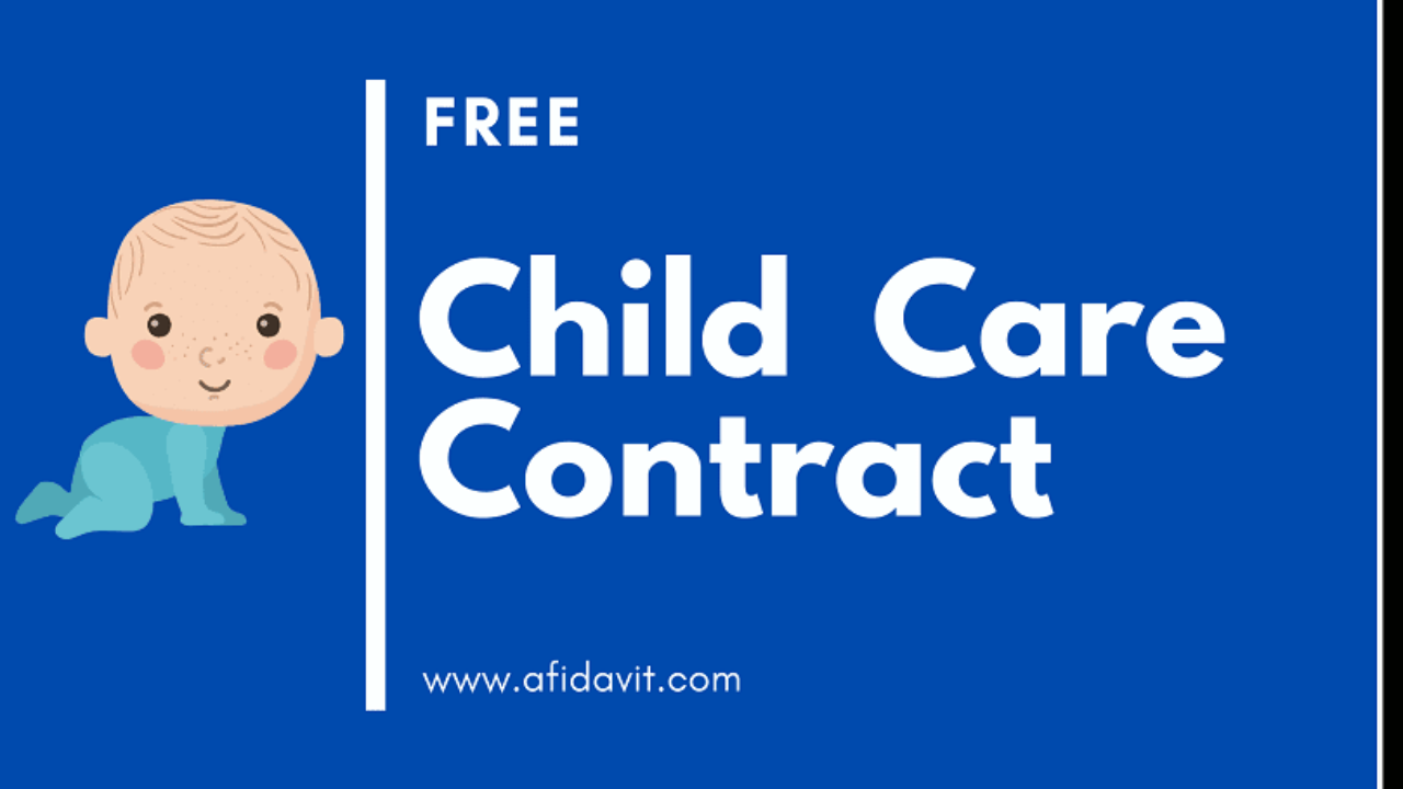 child care contract template child care contract template
