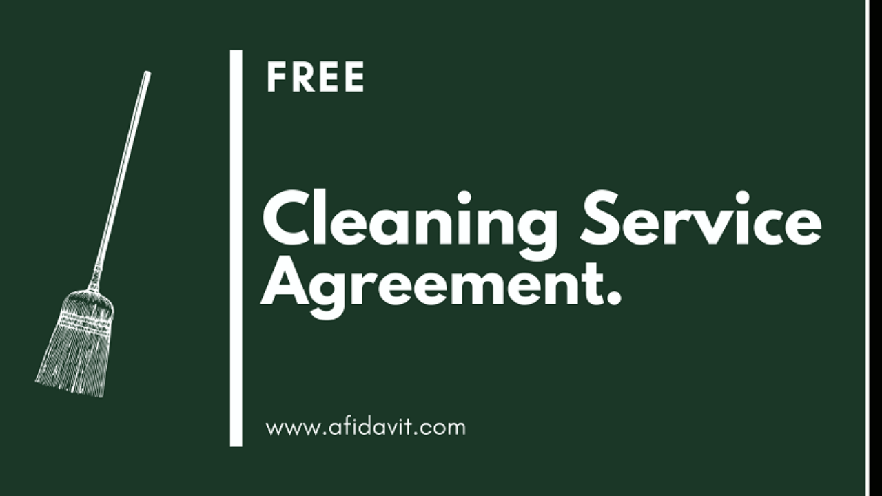 Cleaning Service Agreement Template from afidavit.com