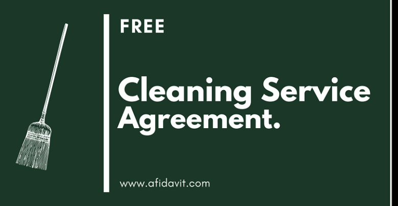 Cleaning Service Agreement Definition, Cleaning Service Agreement Format, Template, Sample