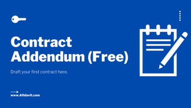 Contract Addendum Template - Amending agreement