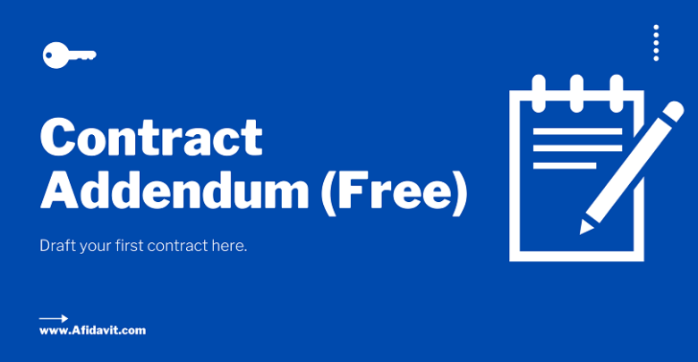 Contract Addendum Template - Amending agreement