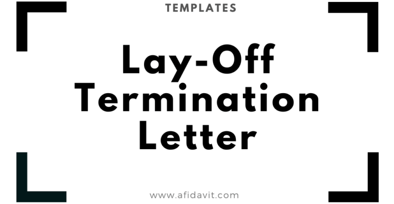 Layoff Termination Letter Format Layoff Letter of Termination Templates and Samples