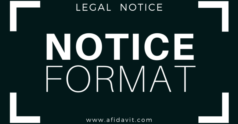 Notice Legal Notice Format, Notice Writing, Notice Example, Notice Template, Notice Samples