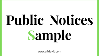 Notice Writing Format, Samples, Examples, Topics - Standard Notice Templates