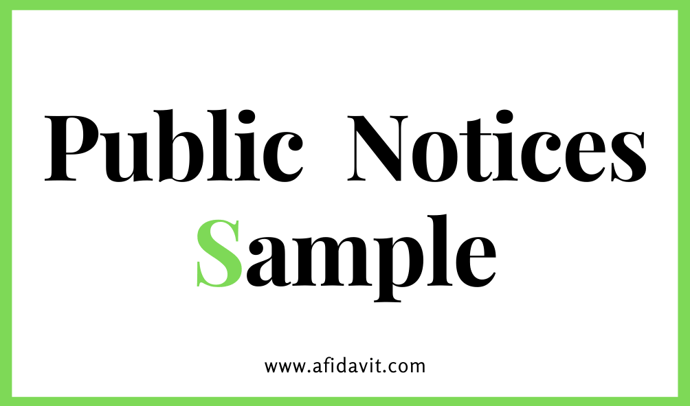 notice writing sample examples