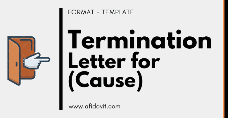 Termination Letter for Cause Format Letter of Termination for Cause Sample, Template, Examples