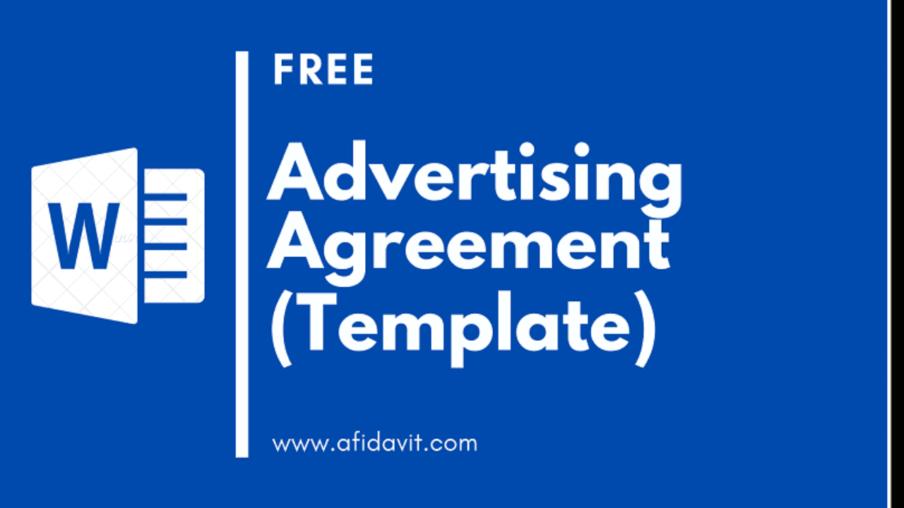 Advertising Agreement Template Online Form (Free) - Advertisement Within tv advertising agreement template