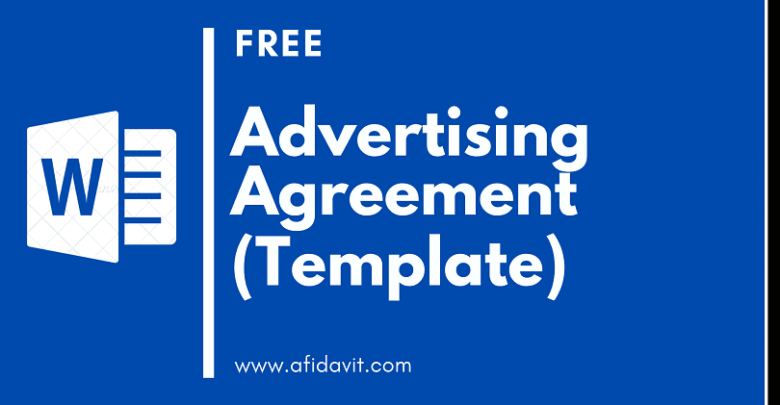 Advertising Agreement Template Online Form (Free) - Advertisement Agreement Sample, Example and Definition