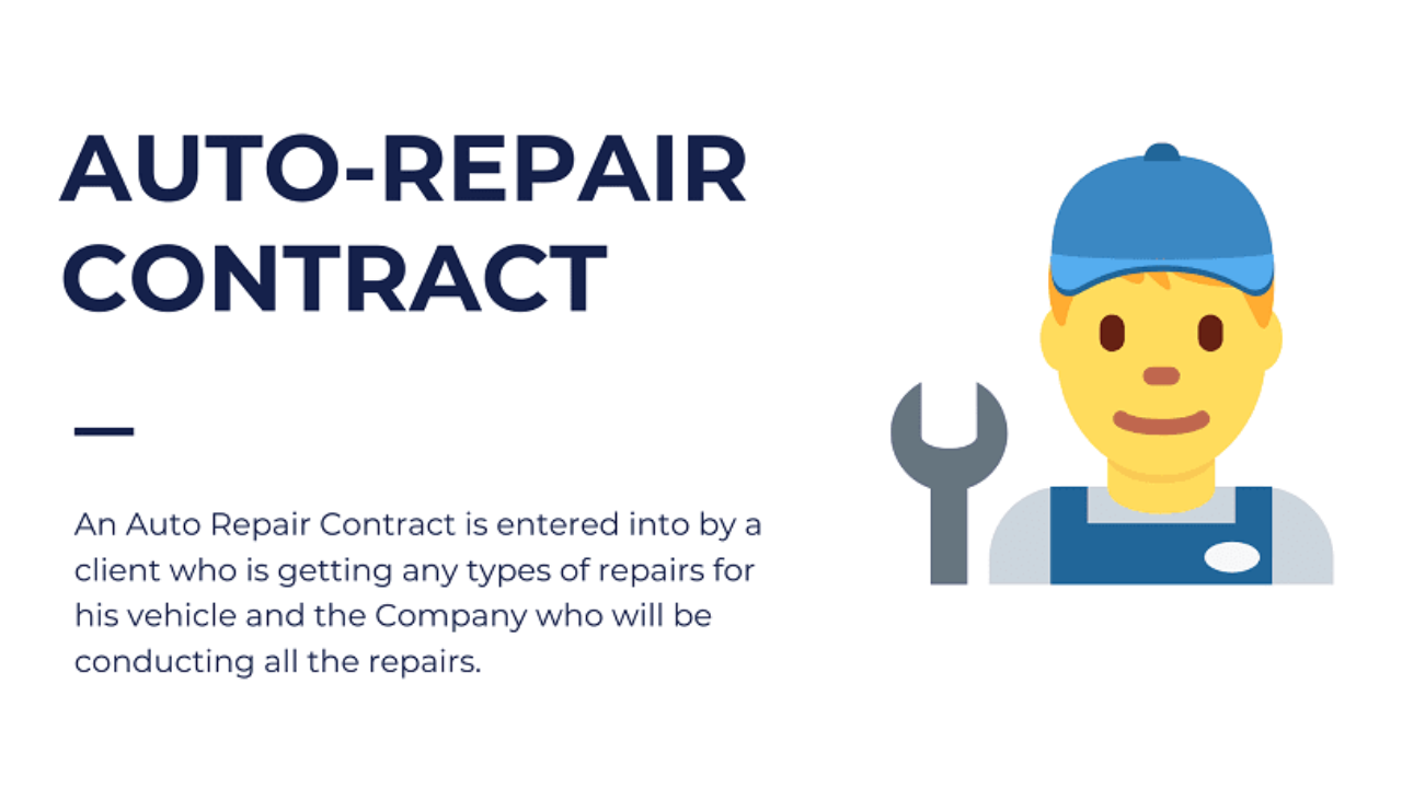 Free Auto Repair Contract Template