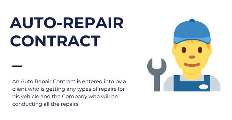 Auto Repair Contract Format Auto Repair Contract Template and Sample Word File download