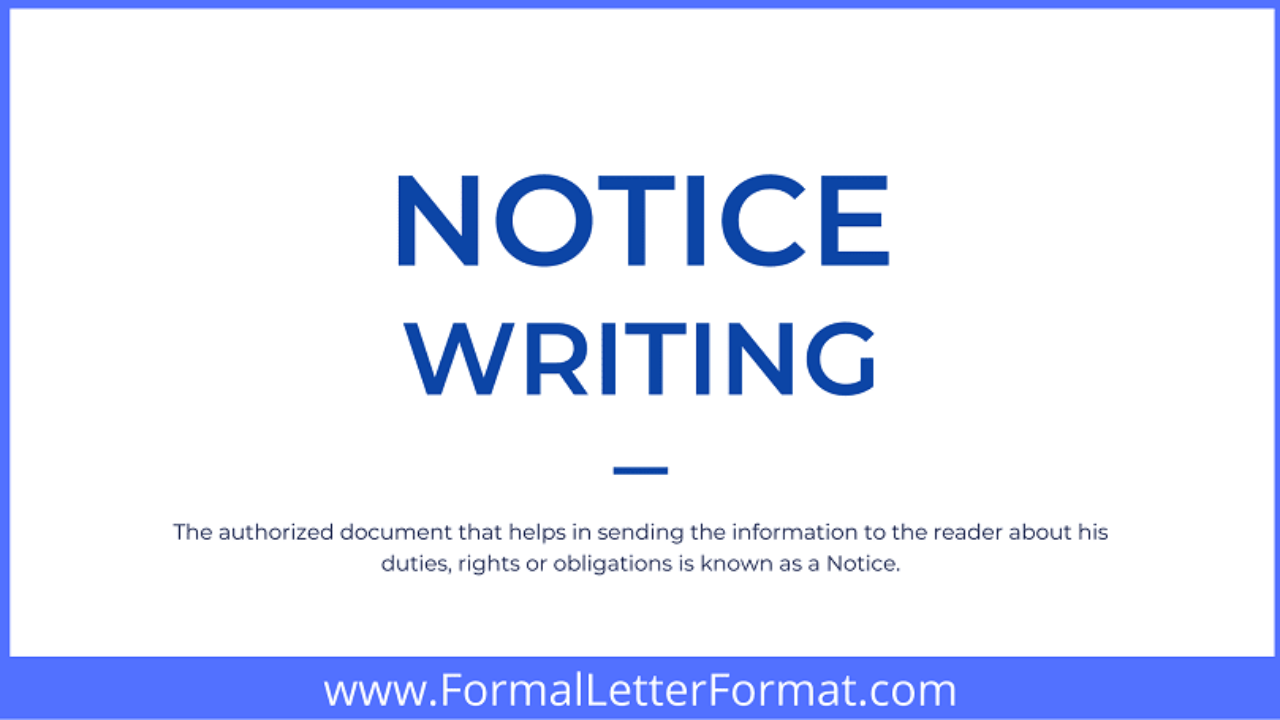 Public Notice Writing: Notice Types, Notice Format, Sample of
