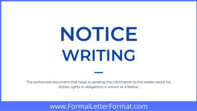 Notice (detailed version) Notice Types, Notice Format, Sample of Notice, Example of Notice