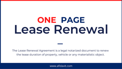 One Page Lease Renewal Agreement Format, Template, Sample - Lease Renewal Agreement Template Word File Download