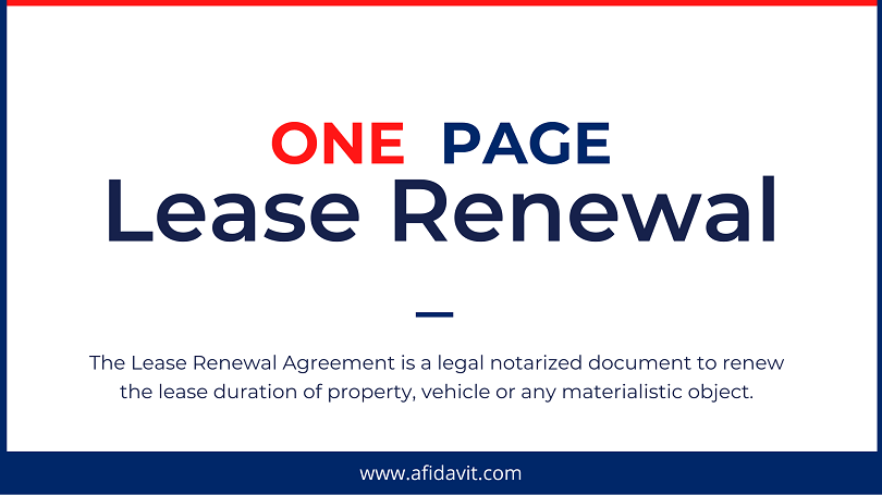 one page lease renewal agreement format template sample lease renewal agreement template word file download affidavit