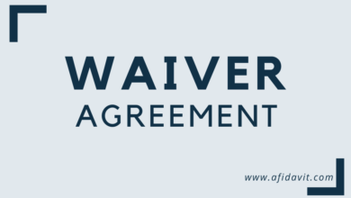 Waiver Agreement Form Format and Template - Word File of Waiver Agreement Sample